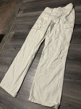 Zara Women's White Cargo Jeans